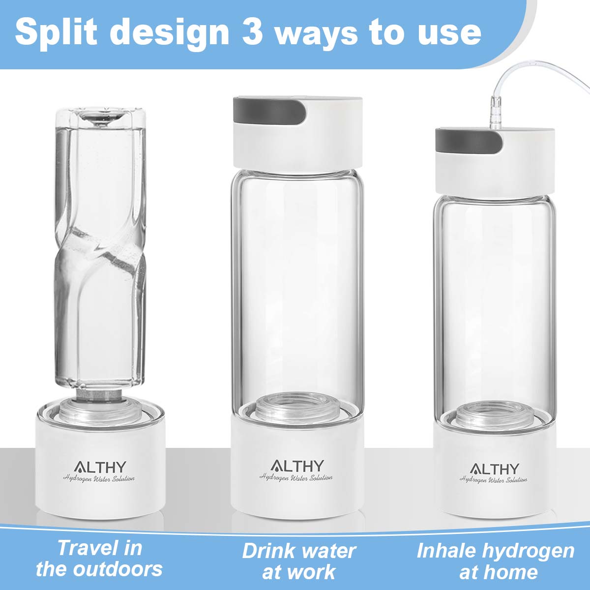 ALTHY Molecular Hydrogen Water Generator Hydrogen Water Bottle