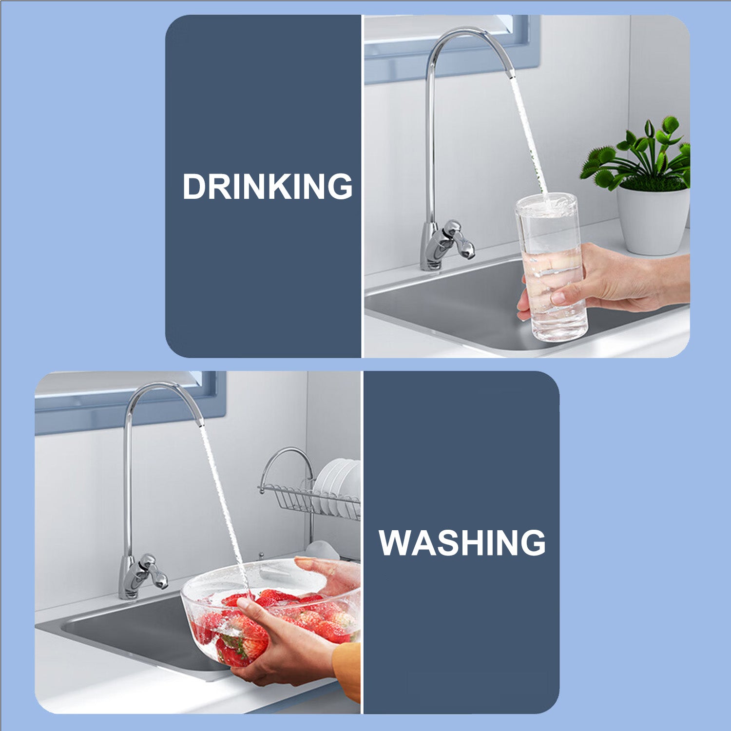 ALTHY U200PRO Kitchen Under Sink Drinking Water Filter Purifier With Faucet Reduces Bacteria, Metal,Lead, Chlorine and Odor