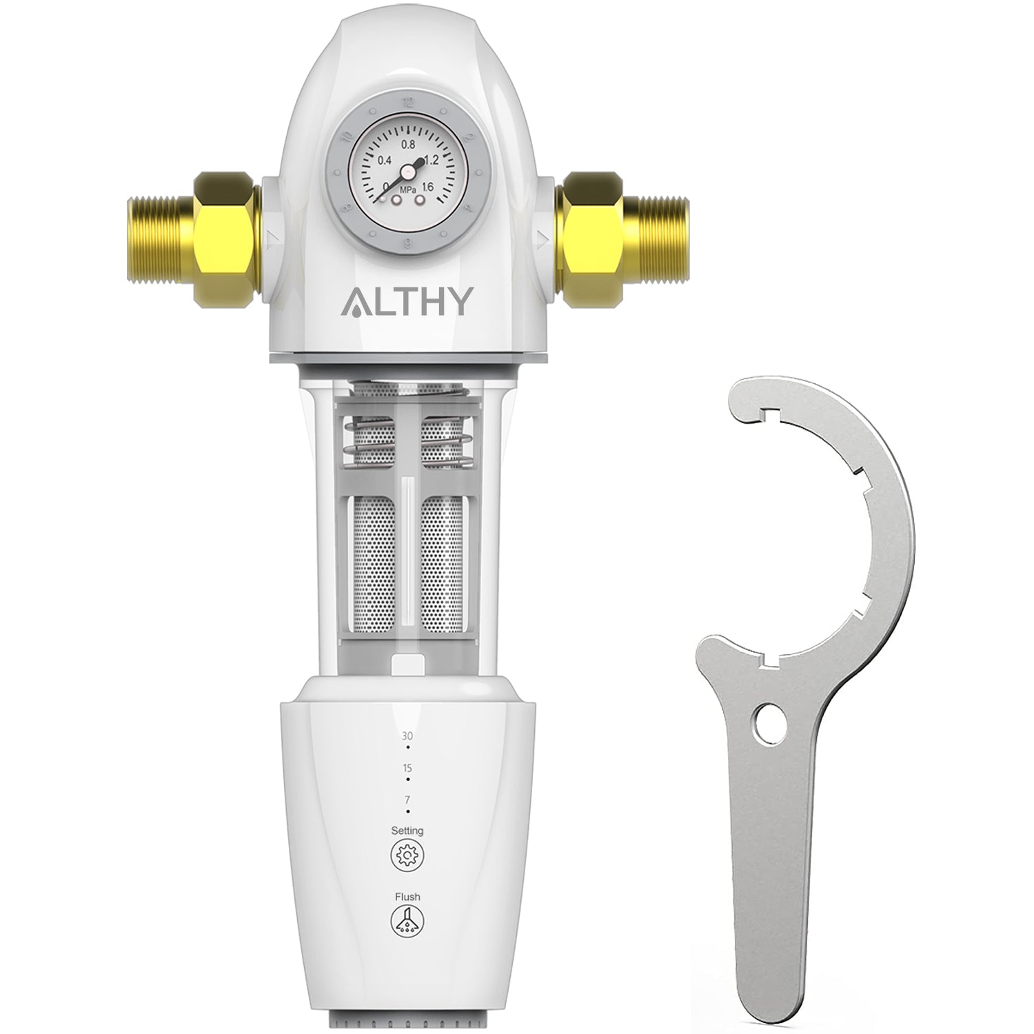 ALTHY PRE-AUTO2 Automatic Flushing Backwash Prefilter Spin Down Sediment Water Filter Central Whole House Purifier System